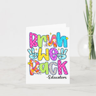 Bruh We Back Educators Leopard Back To School  Card