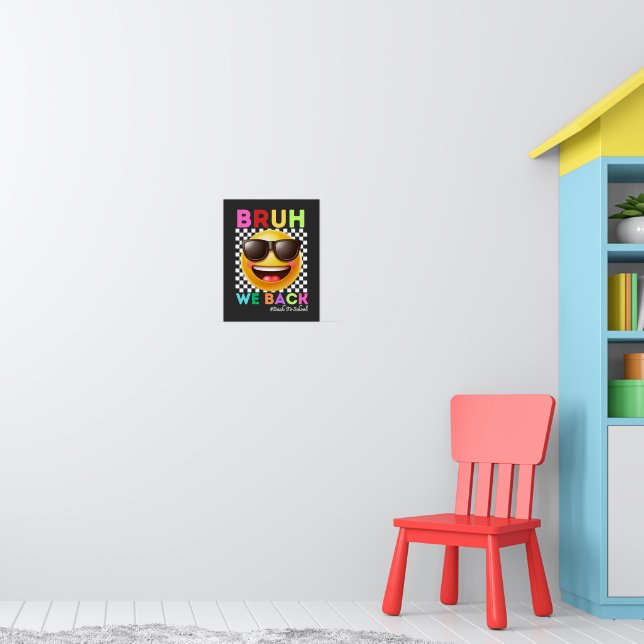 Bruh We Back First Day Of School Back To School Poster (Nursery 1)