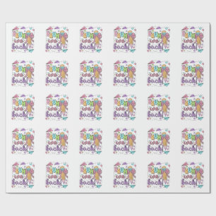 Bruh We Back Funny Back to School Kindergarten Wrapping Paper