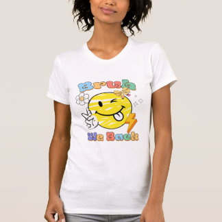 Bruh We Back Groovy Smiley Face Back To School T-Shirt