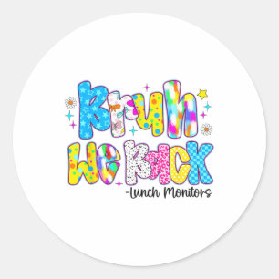 Bruh We Back Lunch Monitors Funny Back To School Classic Round Sticker