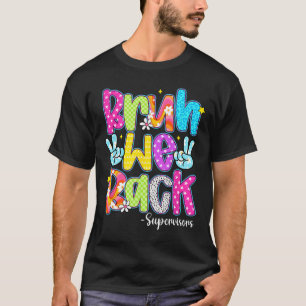 Bruh We Back Supervisors Chequered Back To School  T-Shirt