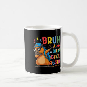 Bruh We Back To School 2nd Grade Teacher Capybara  Coffee Mug