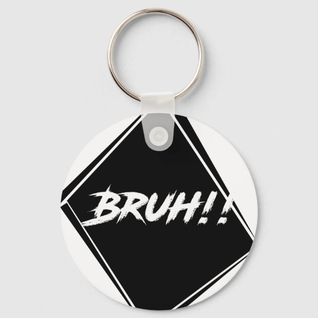 "Bruh" Word Design Keychain (Front)