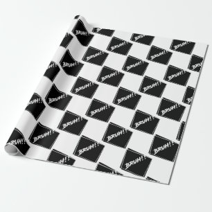 "Bruh" Word Design Wrapping Paper