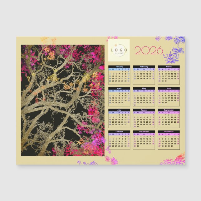 Bruin tree  2026 company magnetic calendar (Front)