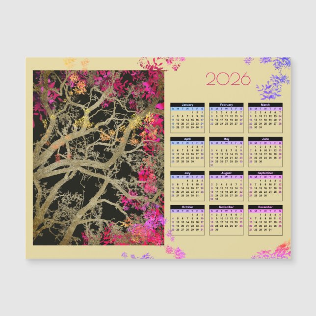 Bruin tree  2026  magnetic calendar (Front)