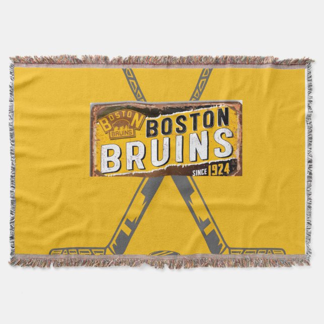 bruins rug throw blanket (Front)