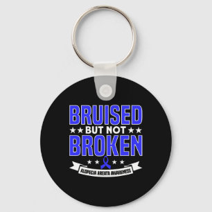 Bruised But Not Broken Support Alopecia Awareness  Keychain