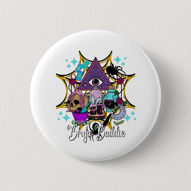 Bruja Baddie 2 Inch Round Button (Front)