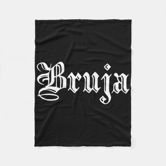 Bruja Dia De Muertos Mexican Halloween Witch Latin Fleece Blanket (Front)