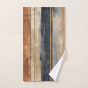 Brûlé Orange Navy Dusty Bleu Distressed