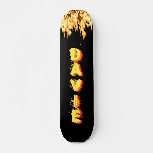 Brûler Skateboard avec votre nom (Devant)