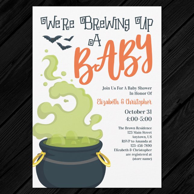 Brûler Un Bébé Halloween Baby shower Invitation (Front)