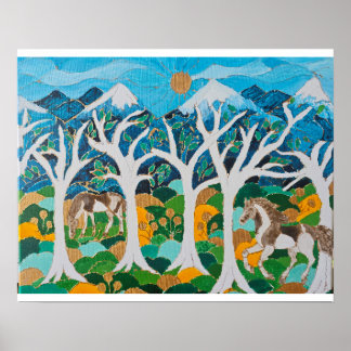 Brumbies in the High Country  Poster