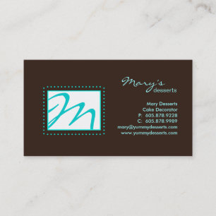 Brun bleu de carte de visite professionnel de
