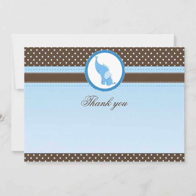 Brun bleu d'éléphant vide de carte de (Devant)