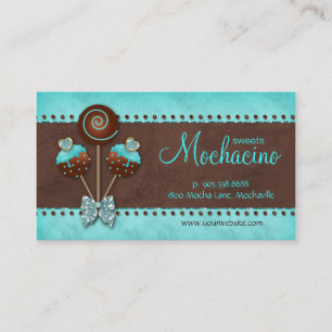 Brun bleu d'étincelle de boulangerie de carte de