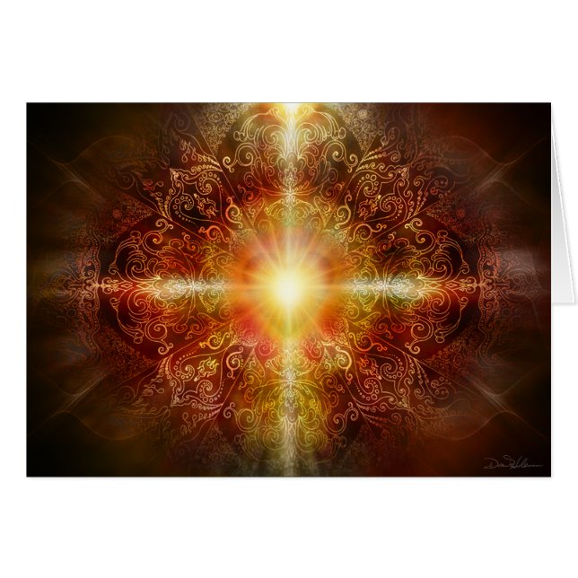 Brun de mandala de coeur (Devant horizontal)