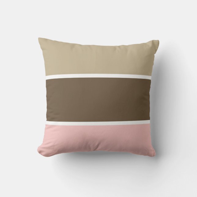Brun et coussin barré par rose (Recto)