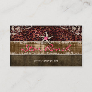 Brun H de léopard de carte de visite de suède