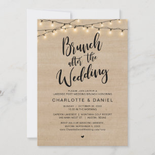 Brunch After The Wedding, Elopement Celebration Invitation