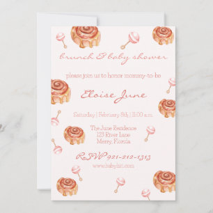 Brunch and Baby Shower Girl Invitation
