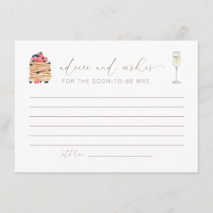 Brunch and Bubbly Advice and Wishes Card
