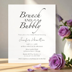 Brunch and Bubbly Black & White Bridal Shower