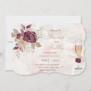 Brunch and Bubbly Bridal Invitation