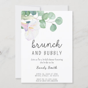 Brunch and bubbly bridal shower invitation