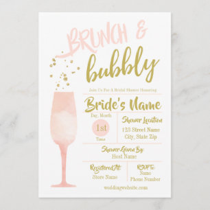Brunch and Bubbly Bridal Shower Invitation