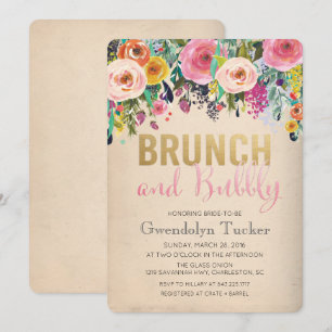 Brunch and Bubbly Bridal Shower Invitation