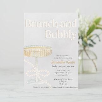 Brunch and Bubbly Bridal Shower Invitation