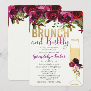 Brunch and Bubbly Bridal Shower Invitation