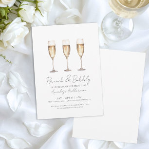 Brunch And Bubbly Bridal Shower Invitation