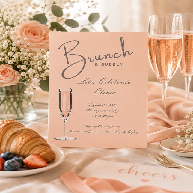 BRUNCH AND BUBBLY BRIDAL SHOWER INVITATION (Creator Uploaded)