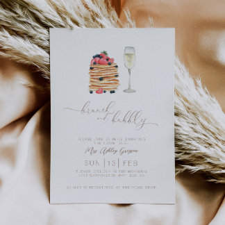 Brunch and Bubbly Bridal Shower Invitation