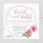 BRUNCH AND BUBBLY BRIDAL SHOWER INVITE<br><div class="desc">Beautiful rose gold and roses invitation for the perfect brunch! Use this invitation for bridal showers,  baby showers,  birthdays and more!</div>