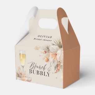 Brunch and bubbly Bridal shower pampas grass Favor Box