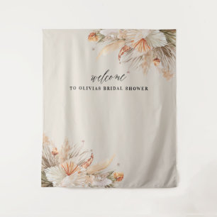 brunch and bubbly Bridal shower pampas grass Tapestry