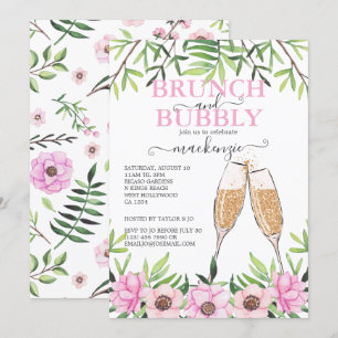 Brunch and Bubbly Bridal Shower Personalized Invitation