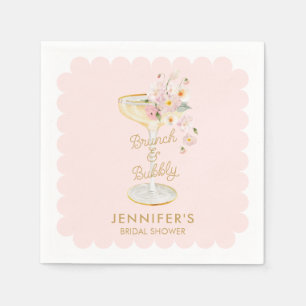Brunch and Bubbly Bridal Shower Personalized Napkin