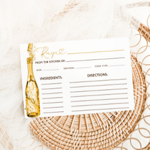 Brunch and Bubbly Bridal Shower Recipe Card