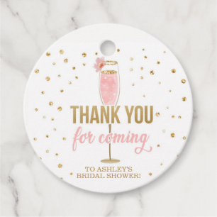 Brunch and Bubbly Bridal Shower Thank you Tags