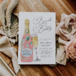 Brunch and Bubbly Champagne Bridal Shower Invitati Invitation<br><div class="desc">Bubbly and Brunch Bridal Shower Invitation. Most text is editable. Click Personalize to edit. Matching items in our store Cava Party Design.</div>