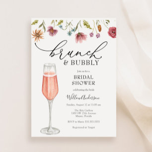 Brunch and Bubbly Champagne Bridal Shower  Invitation