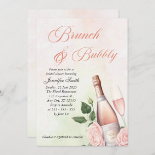 Brunch and Bubbly Champagne bridal shower  Invitation