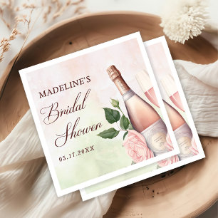 Brunch and Bubbly Champagne Bridal Shower Napkin