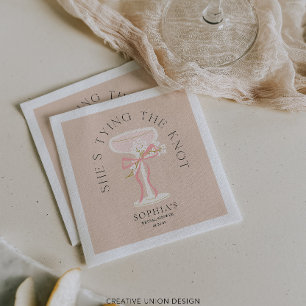 Brunch and Bubbly Champagne Bridal Shower Napkins
